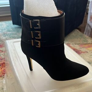 Louise et Cie Black Ankle Boots with Triple Buckle